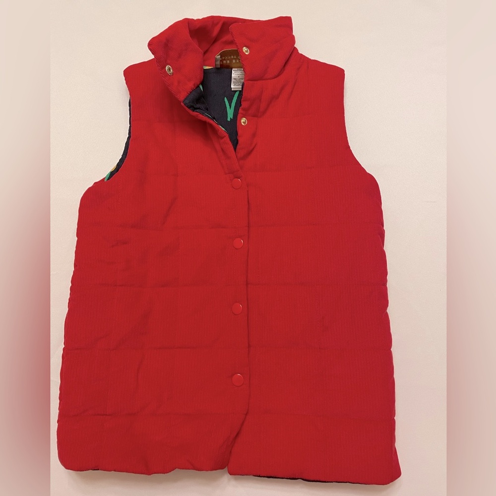 The Beaufort Bonnet Company Holly Vaughn Vest in Richmond Red Corduroy
